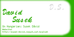 david susek business card